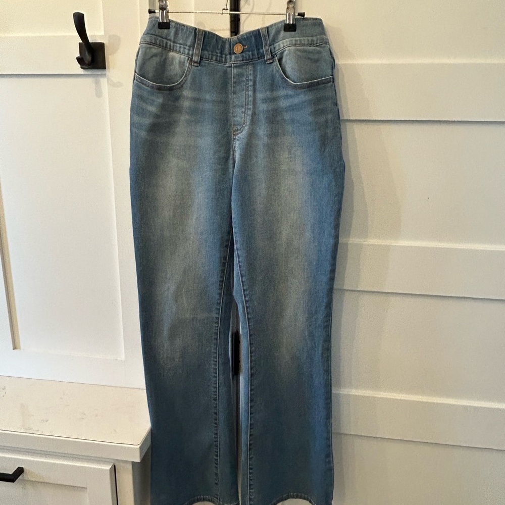 Betabrand Signature Mid-Rise Jeans, Bootcut, Sonora Wash, Large, 33” length